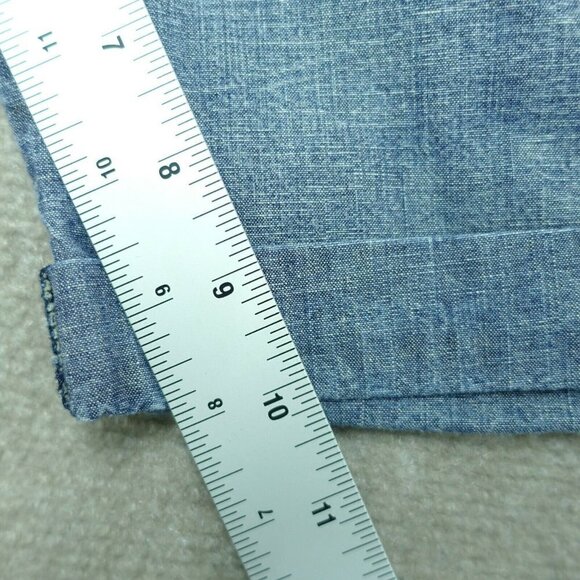 Gap Chino Shorts Men's 38  Straight Blue Cotton Fly Button - Picture 6 of 7